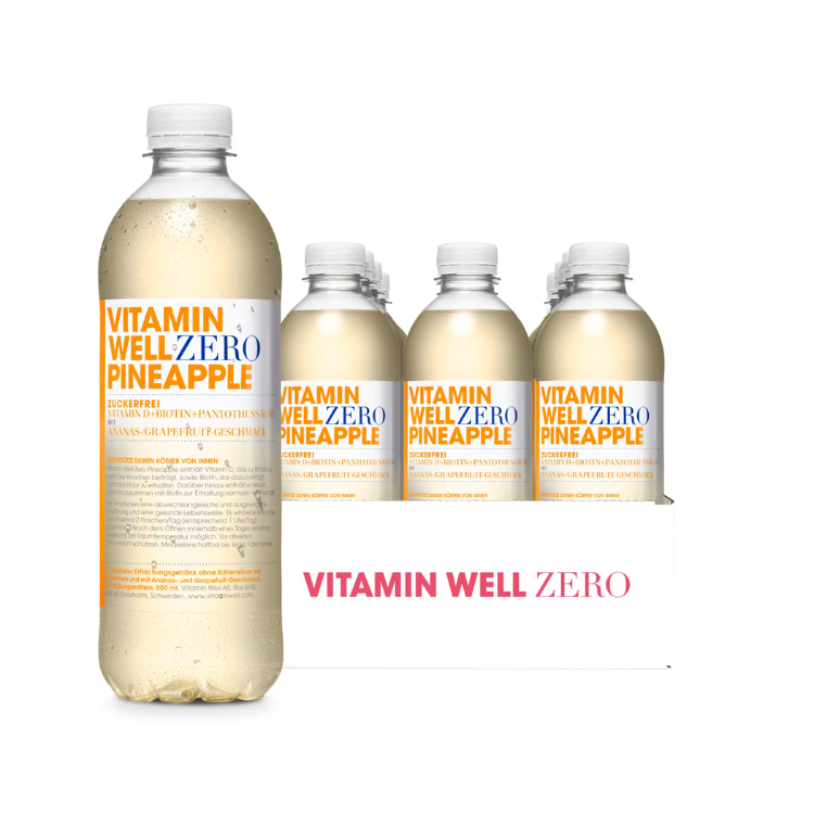 Vitamin Well Zero Pineapple 12x500ml