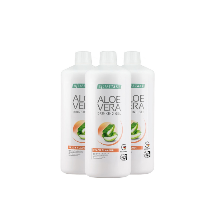 LR Aloe Vera Drinking Gel Pfirsich Geschmack 3er Pack
