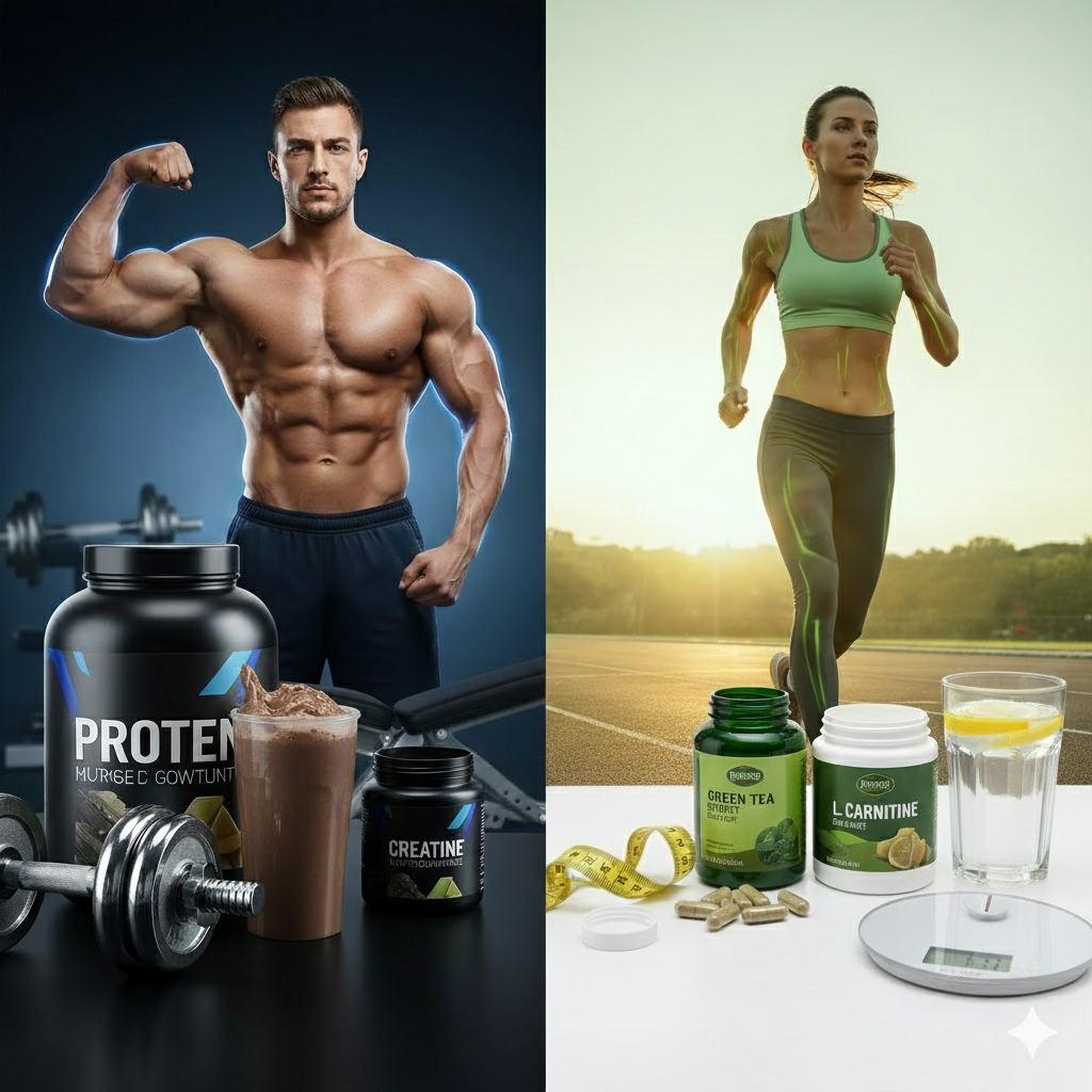 Supplements für Muskelaufbau & Fettverbrennung