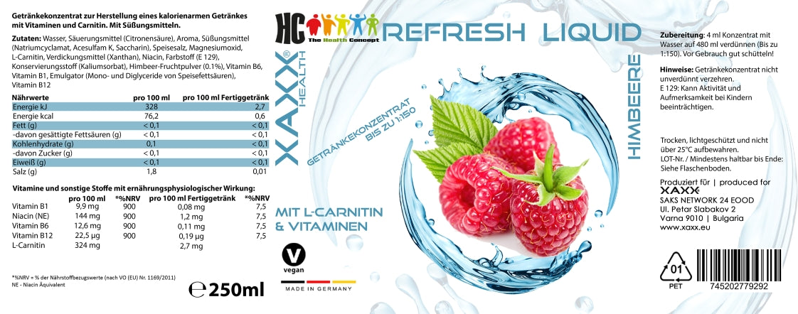 HC Refresh Liquid Getränkekonzentrat 1:150