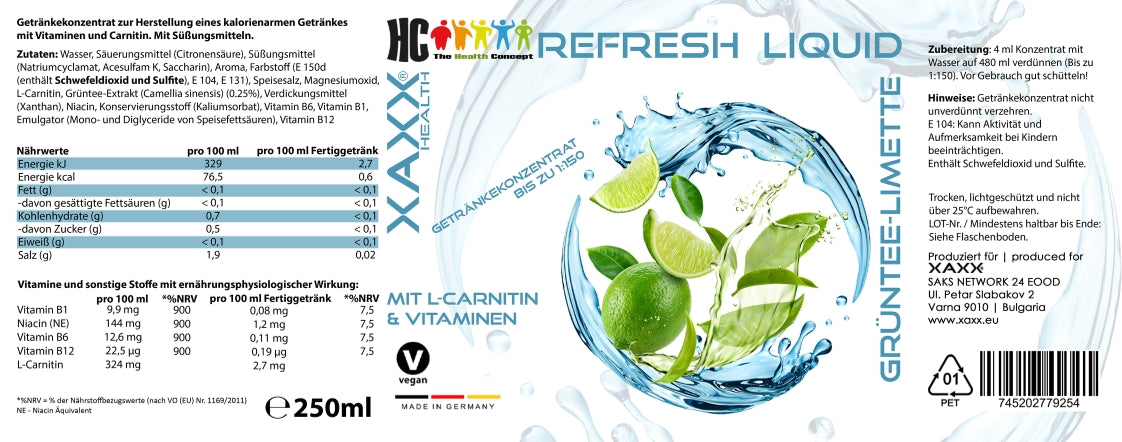 HC Refresh Liquid Getränkekonzentrat 1:150