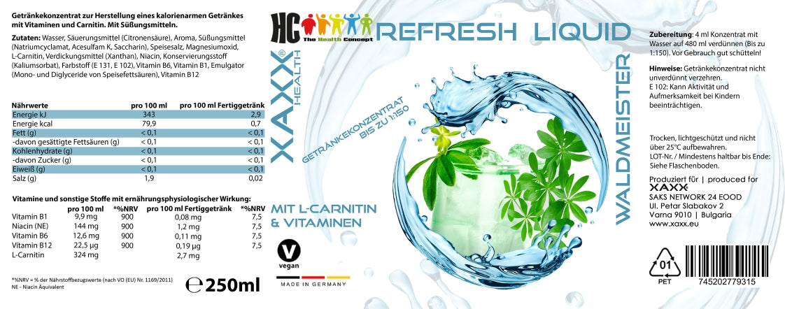 HC Refresh Liquid Getränkekonzentrat 1:150