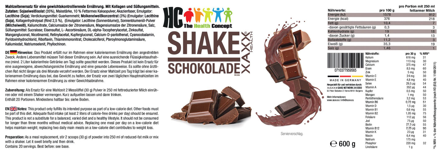 HC BODY CONTROL SCHOKO SHAKE – Dein Shake für Gewichtskontrolle