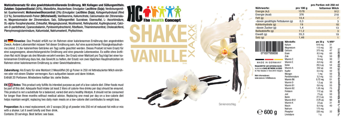 HC BODY CONTROL VANILLE SHAKE – Dein Shake für Gewichtskontrolle