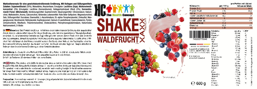 HC BODY CONTROL WALDFRUCHT SHAKE – Dein Shake für Gewichtskontrolle