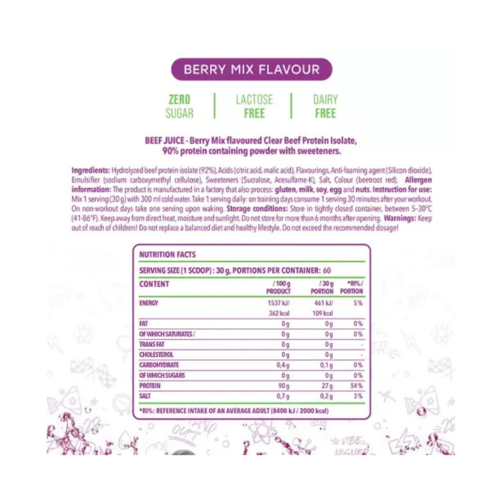 NanoSupps Beef Juice 1800g Berry